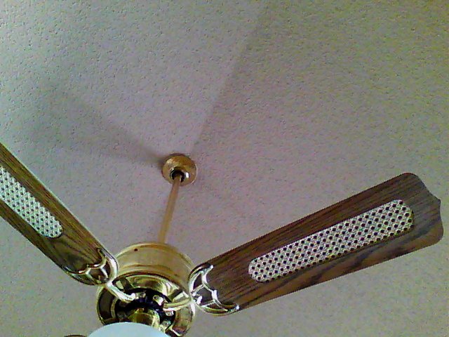 Picture of a fan on the ceiling