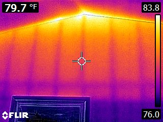 Thermal image of a living room